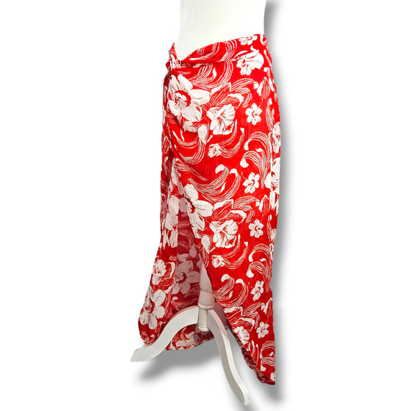 NWT Faithfull the Brand Lulu Camara Floral Print Maxi Skirt Sz. 10 [XL] Red - Picture 2 of 13